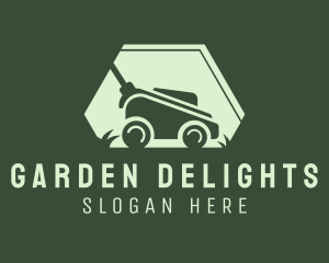 Grass Lawn Mower Mowing logo design