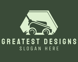 Grass Lawn Mower Mowing logo design