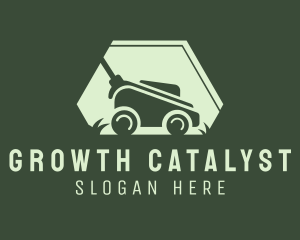 Grass Lawn Mower Mowing logo design