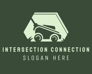 Grass Lawn Mower Mowing logo design