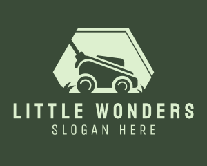 Grass Lawn Mower Mowing logo design