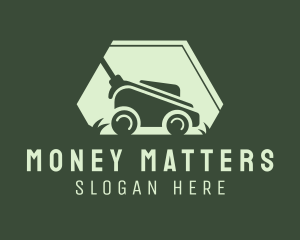 Grass Lawn Mower Mowing logo design