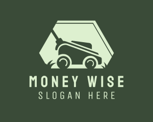 Grass Lawn Mower Mowing logo design