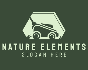 Grass Lawn Mower Mowing logo design