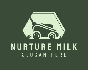 Grass Lawn Mower Mowing logo design