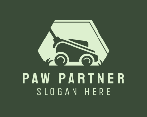 Grass Lawn Mower Mowing logo design