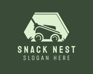 Grass Lawn Mower Mowing logo design