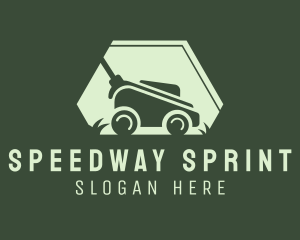 Grass Lawn Mower Mowing logo design