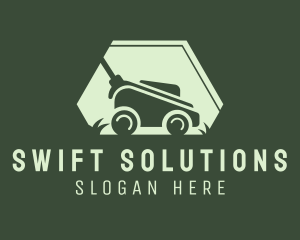 Grass Lawn Mower Mowing logo design