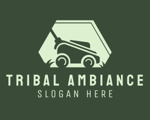 Grass Lawn Mower Mowing logo design