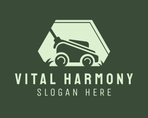 Grass Lawn Mower Mowing logo design