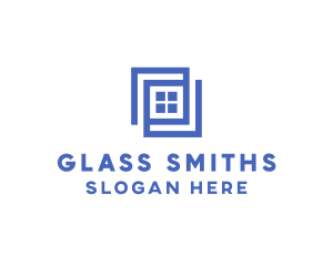 Geometric Blue Window logo