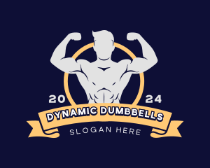 Muscle Man Bodybuilder logo