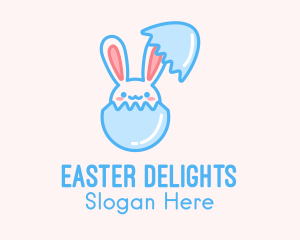 Easter Egg Hatch Bunny logo design