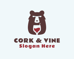 Bear Wine Bar logo design