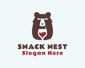 Bear Wine Bar logo design