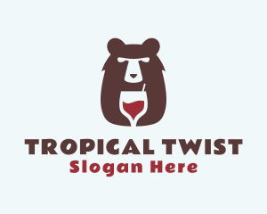 Bear Wine Bar logo design