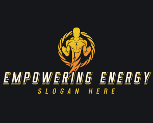 Lightning Human Power logo design