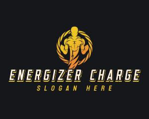 Lightning Human Power logo design