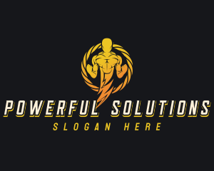 Lightning Human Power logo design