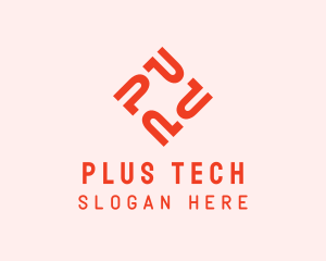 Tech Business Letter P  logo design