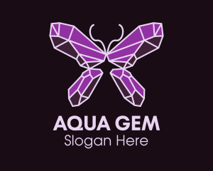 Crystal Gem Butterfly logo design