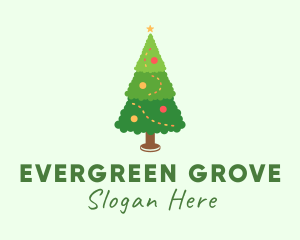 Christmas Tree Home Decoration logo design