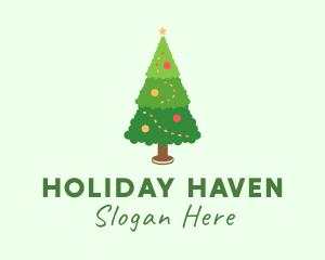 Christmas Tree Home Decoration logo design