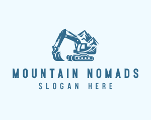 Mountain Excavator Construction logo design