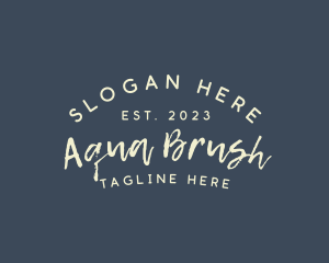 Handwritten Brush Business logo design