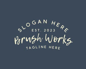 Handwritten Brush Business logo design