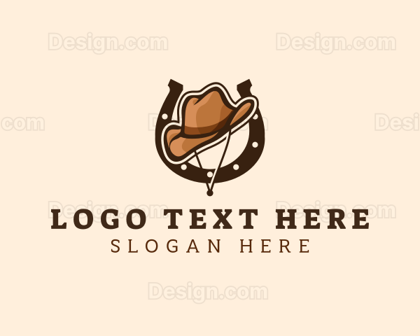 Cowboy Horseshoe Rodeo Logo