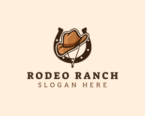 Cowboy Horseshoe Rodeo logo design