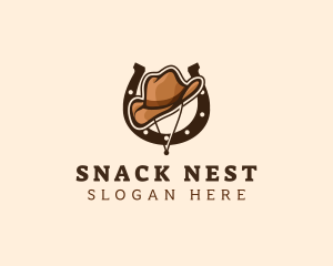 Cowboy Horseshoe Rodeo logo design