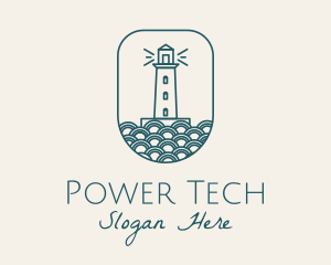 Blue Lighthouse Badge logo