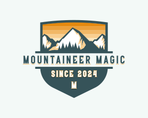 Hiking Trekking Mountain Adventure logo design