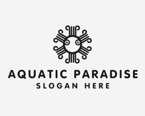 Quirky Octopus Tentacles logo design