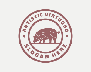 Pig Butcher Farm  logo design