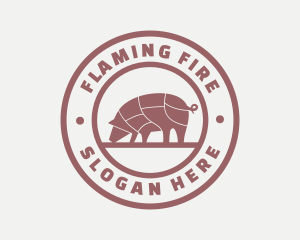 Pig Butcher Farm  logo design