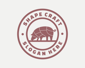 Pig Butcher Farm  logo design