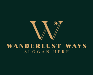 Premium Gold Letter W logo design