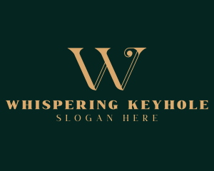 Premium Gold Letter W logo design