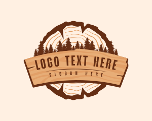 Wood - Forest Wood Plank logo design