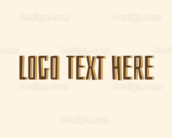 Brown Safari Text Logo