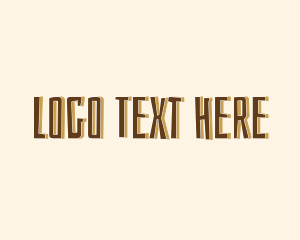 Brown Safari Text  logo