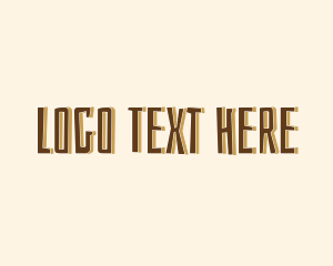 Brown Safari Text  Logo