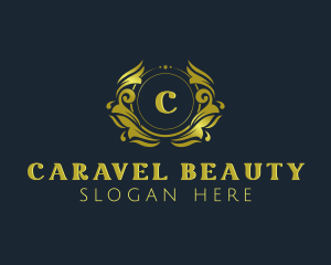 Floral Royal Shield logo design