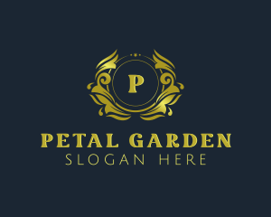 Floral Royal Shield logo design