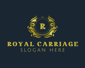 Floral Royal Shield logo design