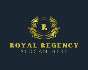 Floral Royal Shield logo design